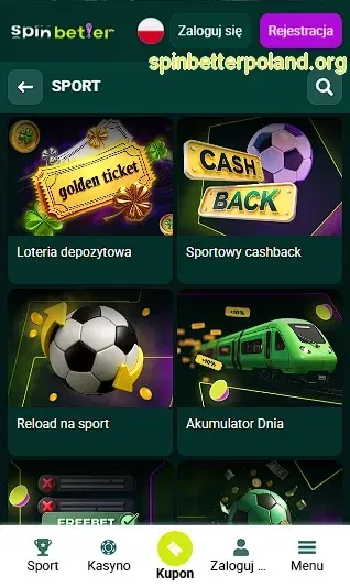 Promocje sportowe w SpinBetter Polska